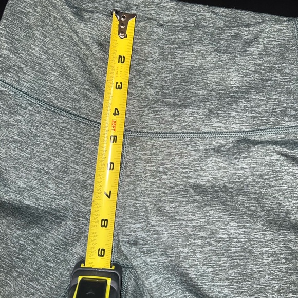 Aerie High Waisted Ruffle Side 25” L Leggings in Olive Green Size Medium EUC - Picture 7 of 8